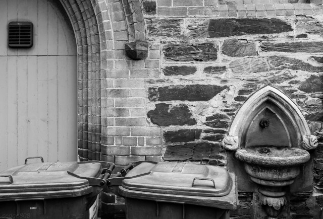 water font with bins